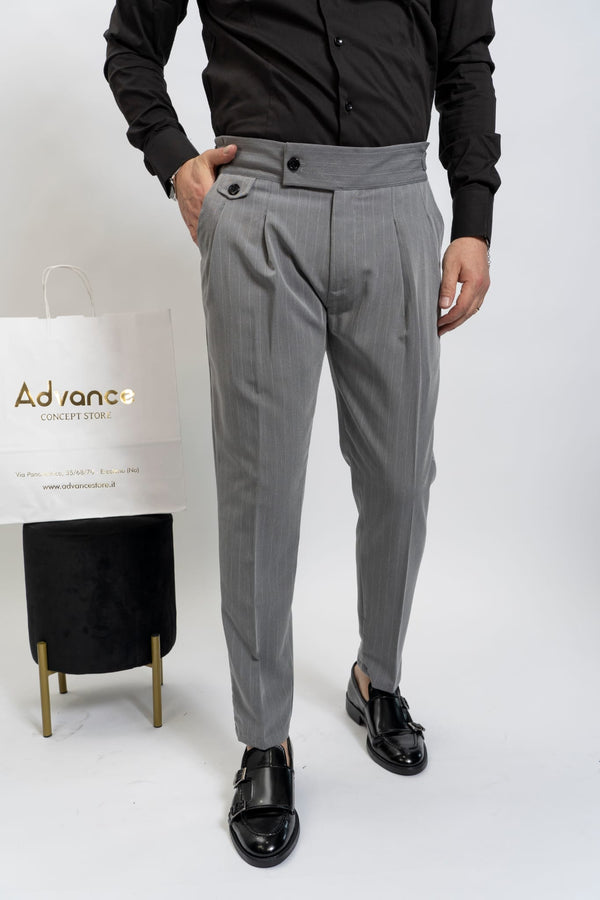 Pantalone Vita Alta Doppia Fibbia