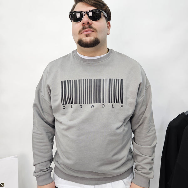 Felpa Old Wolf codice a barre Calibrata