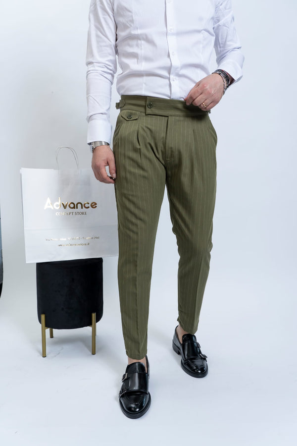 Pantalone Vita Alta Doppia Fibbia